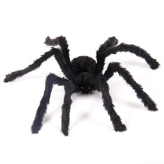 Halloween Giant Black Plush Spider Decoration