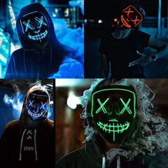 Led Halloween Mask Light Up Mask for Festival Cosplay