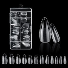 120Pcs Clear Gel X Manicure Tips - Seamless Stiletto/Coffin No Mark Fake Nails