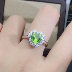 KJJEAXCMY 925 Sterling Silver Boutique Jewelry with Stunning Natural Peridot Gemstone