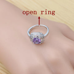 Amethyst Harmony - A Symphony of Elegance in Sterling Silver