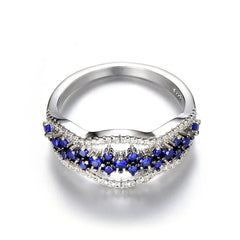 Cellacity Sapphire Rings for Women: 925 Sterling Silver Fine Jewelry with Gemstones