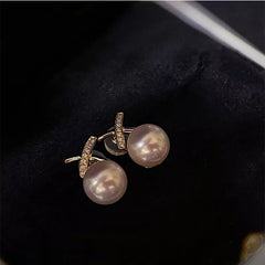 18K Gold Earrings Jewelry,Real Akoay Pearl Stud Earrings For Women Au750 Yellow Gold Earrings Fine Gift