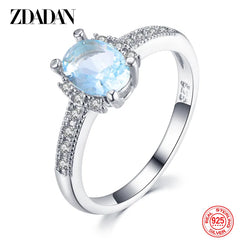 Aquamarine Beauty: 925 Sterling Silver Charm Ring