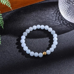 Spiritual Harmony: 108 Beaded 8mm Aquamarine Japamala Necklace and Bracelet Set - Meditation and Yoga Spiritual Energy Jewelry