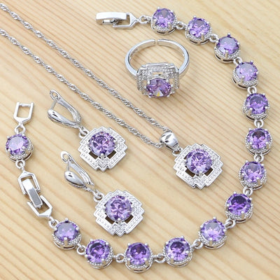 Amethyst Harmony - A Symphony of Elegance in Sterling Silver