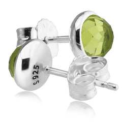 August Droplets Stud Earrings With Peridot 100% 925 Sterling Silver Jewelry Free Shipping