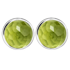 August Droplets Stud Earrings With Peridot 100% 925 Sterling Silver Jewelry Free Shipping