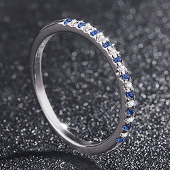 S925 Sterling Silver Real Natural Sapphire Ring: Jewelry for Women, Anillo Bizuteria Bijoux Jewelry