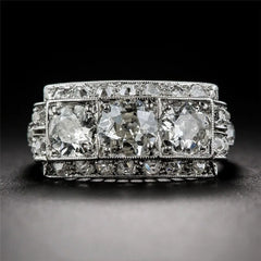 2 Carat White Diamond Ring: S925 Sterling Silver Bague Bizuteria for Women