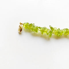 Natural Peridot Crystal Beads Bracelet Link Olivine Tumblestones Chips Stone Bracelets Clasp Jewelry 1pc