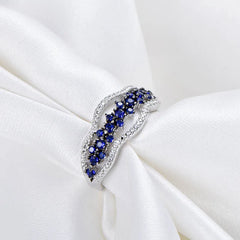 Cellacity Sapphire Rings for Women: 925 Sterling Silver Fine Jewelry with Gemstones