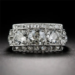 2 Carat White Diamond Ring: S925 Sterling Silver Bague Bizuteria for Women