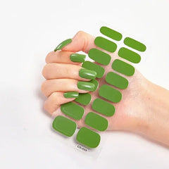 Semi Cured Gel Nail Wraps Full Cover Adhesive Manicure Decoration