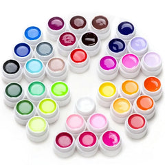 36-Piece Pure Color Soak Off LED UV Gel Nail Polish Set & Kit