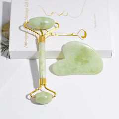 Glamour Jade Roller & Sculpting Stone Gift Set