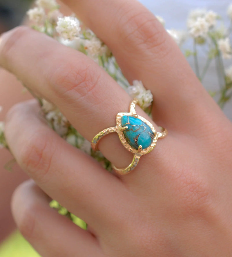 Luxury Pear-Shaped Turquoise Party Engagement Water Drop