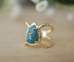 Luxury Pear-Shaped Turquoise Party Engagement Water Drop