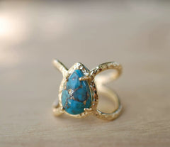 Luxury Pear-Shaped Turquoise Party Engagement Water Drop