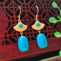 Earrings Silver Plated Inlaid Unique Classical Turquoise