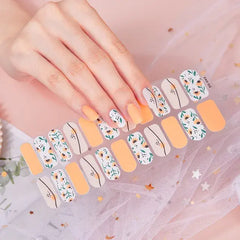 Semi Cured Gel Nail Wraps Full Cover Adhesive Manicure Decoration