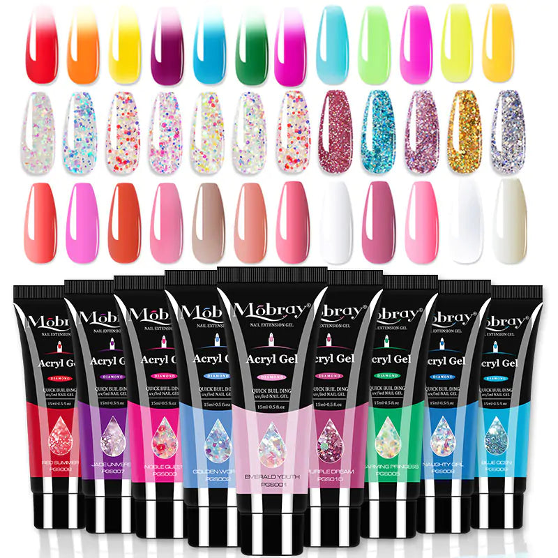 Poly Acrylic Gel: 15ML UV Gel for Nail Extension - 38 Colors