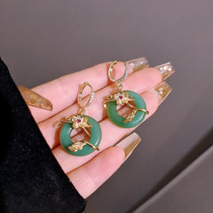 Emerald Butterfly Tassel Drop Earrings: Stylish Women's Fashion