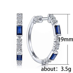 High Quality Luxury Sapphire Earrings for Women 925 Silver Bule  Gemstone Birthstone Jewelry Wedding Gift New Designer Jewelry