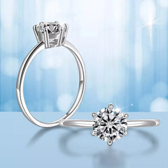 Trumium 0.5/1 Ct D Color Moissanite Ring: Stunning Diamond Moissanite Ring crafted in S925 Silver