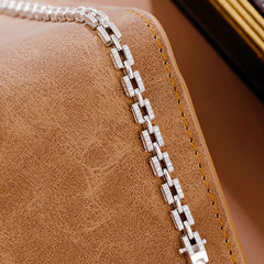 Luxury Designer Tank Chain Moissanite Bracelet