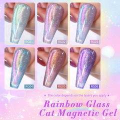 BORN PRETTY 9D Laser Cat Magnetic Gel - Pink Purple Soak Off UV LED Nail Varnish