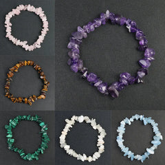 Create Your Own Balance: Natural Aquamarine, Amethyst, Quartz, Moonstone, and Agate Crystal Bracelet for DIY Jewelry Making