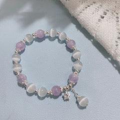 New Fashion Simple Opal Sea Blue Moonstone Crystal Bracelet for Women