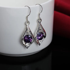 Crystal Amethyst Earrings