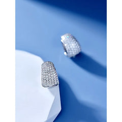 2023 New Neymar-inspired Full Diamond Honey Nail Inlaid Earrings: Sterling Silver Ear Buckles