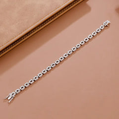 Luxury Designer Tank Chain Moissanite Bracelet