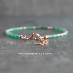 Stylish Emerald Bracelet: Ideal May Birthstone Gift for Her Birthday