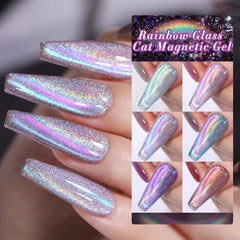 BORN PRETTY 9D Laser Cat Magnetic Gel - Pink Purple Soak Off UV LED Nail Varnish