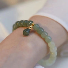 Jewelry Emerald Bangles Female Hand Chain Gradient Jade Bead Bracelets Hetian Jade Bracelets Korean Style Bracelets