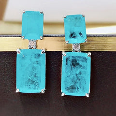 New Paraiba Sapphire Earrings: Elegant Women's Accessories