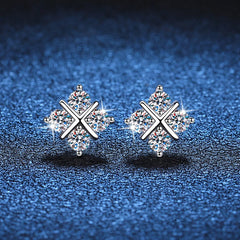 NeeTim D Color Moissanite Stud Earrings: Top Quality 925 Sterling Silver Sparkling Diamond for Women Engagement Wedding Jewelry