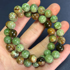 Women Bracelet Men Bracelets Green Opal Beads Bracelet Healing Stone Bracelets 8''