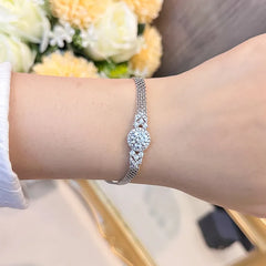 Luxury 2 Carat Moissanite Diamond Bracelet with Certificate S925 Sterling Silver Pt950 Platinum Plated  for Women Fine Jewelry