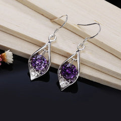 Crystal Amethyst Earrings