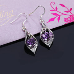 Crystal Amethyst Earrings