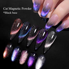 Reflective Magnetic Chameleon Nail Powder - Metallic Glitter Dust for Art & Manicure