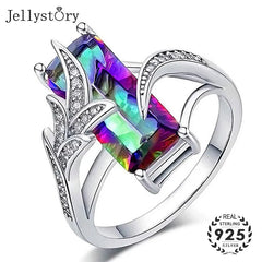 Stylish Rectangle Shape Green Topaz Gemstone Ring: Perfect for Trendy Women