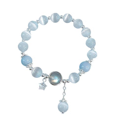 New Fashion Simple Opal Sea Blue Moonstone Crystal Bracelet for Women