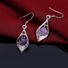 Crystal Amethyst Earrings