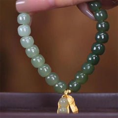 Jewelry Emerald Bangles Female Hand Chain Gradient Jade Bead Bracelets Hetian Jade Bracelets Korean Style Bracelets